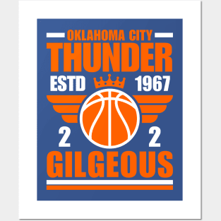 Oklahoma City Thunder Gilgeous 2 Basketball Retro Posters and Art